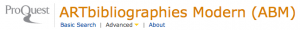 Logo of ProQuest's ARTbibliographies Modern database