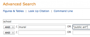 ProQuest Advanced Search boxes