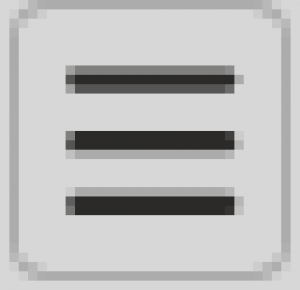 Menu icon with three horizontal black stripes